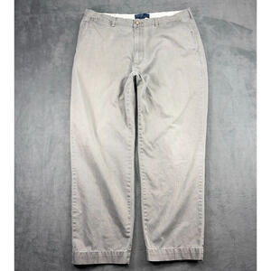 Vintage Polo Ralph Lauren Chino Pants Men's 38x30 Gray Relaxed Fit Straight Leg